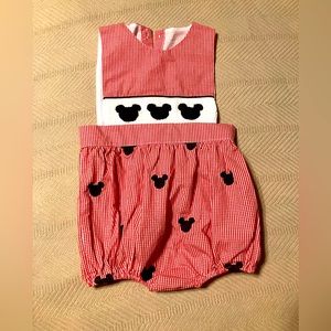 Smocked Mickey romper